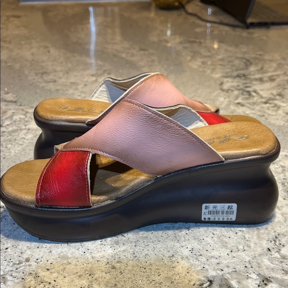 Colorful Women's Wedge Sandals Size 7.5 - Picture 5 of 12
